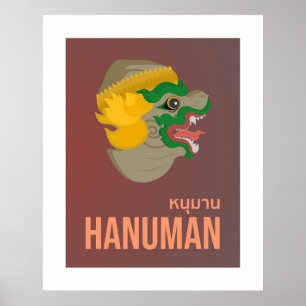Thais Ramakien Karakter, Hanuman Wall Art Poster
