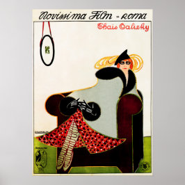 THAIS TALIZHY 1917 Classic Italy Silent Film Ad Poster