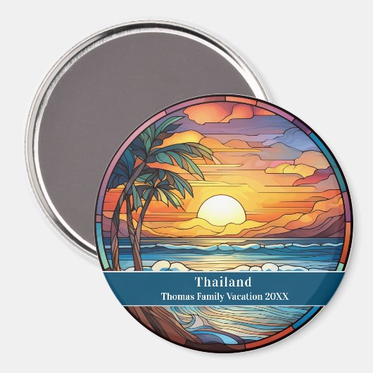 Thaise Aangepaste Strandvakantie Magneet (Voorkant / Achterkant)