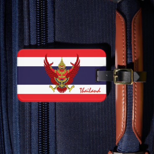 Thaise Bagagelabels, patriottische Thaise vlag Bagagelabel (Voorkant Insitu 4)