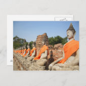 Thaise boeddhistische beelden in Ayutthaya Thailan Briefkaart (Voorkant / Achterkant)