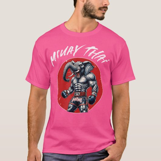 Thaise boksen en Muay Thai olifant T-shirt (Voorkant)