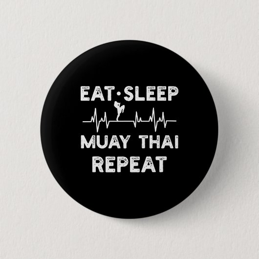 Thaise Boksen Muay Thai Kickboksen _1 Ronde Button 5,7 Cm (Voorkant)
