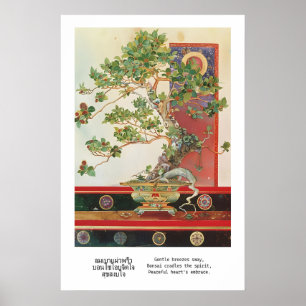 Thaise Bonsai Boom Kunstprint Traditionele Calligr Poster