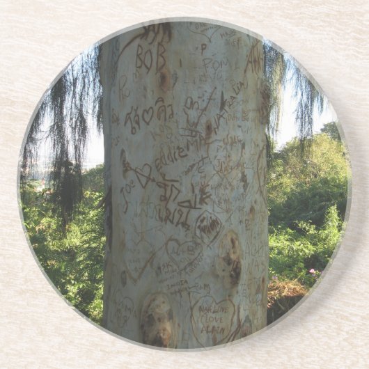 Thaise Boom Graffiti Zandsteen Onderzetter (Voorkant)