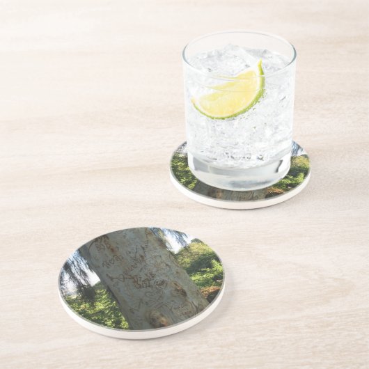 Thaise Boom Graffiti Zandsteen Onderzetter (Zijkant)