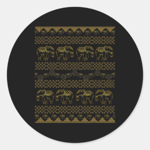 Thaise Chang Broek Olifant Hippie Boho Yoga Palazz Ronde Sticker