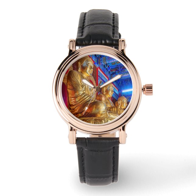 Thaise China Boeddha beeld standbeeld Horloge (Voorkant)