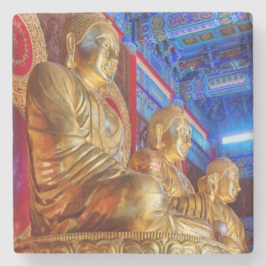 Thaise China Boeddha-beeld standbeeld Stenen Onderzetter (Voorkant)