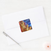 Thaise Chinese Boeddhabeeld standbeeld Vierkante Sticker (Envelop)