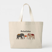 Thaise Cultuur Grote Tote Bag (Achterkant)