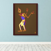 Thaise danser - man canvas afdruk (Insitu (Houten vloer))