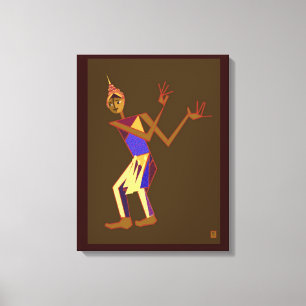 Thaise danser - man canvas afdruk