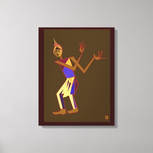 Thaise danser - man canvas afdruk (Voorkant)