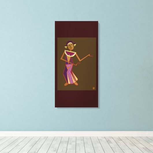 Thaise danseres - dame canvas afdruk (Insitu (Houten vloer))