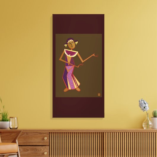 Thaise danseres - dame canvas afdruk (Insitu (Woonkamer))