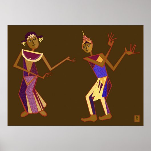 Thaise dansers poster (Voorkant)