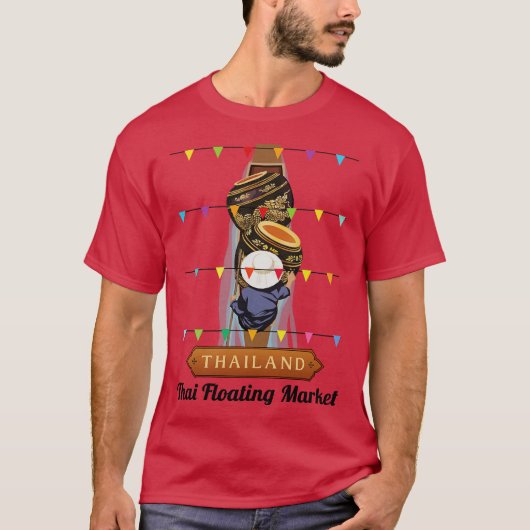 Thaise Drijvende Markt T-shirt (Voorkant)