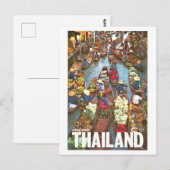 Thaise drijvende markten Briefkaart (Voorkant / Achterkant)