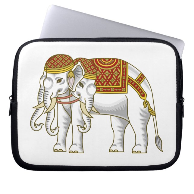 Thaise Erawan Witte Olifant Laptop Sleeve (Voorkant)