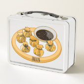 Thaise garnalen cartoon illustratie (Achterkant)