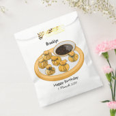 Thaise garnalen cartoon illustratie bedankzakje (Gezegeld)