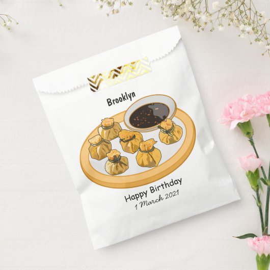 Thaise garnalen cartoon illustratie bedankzakje (Gezegeld)