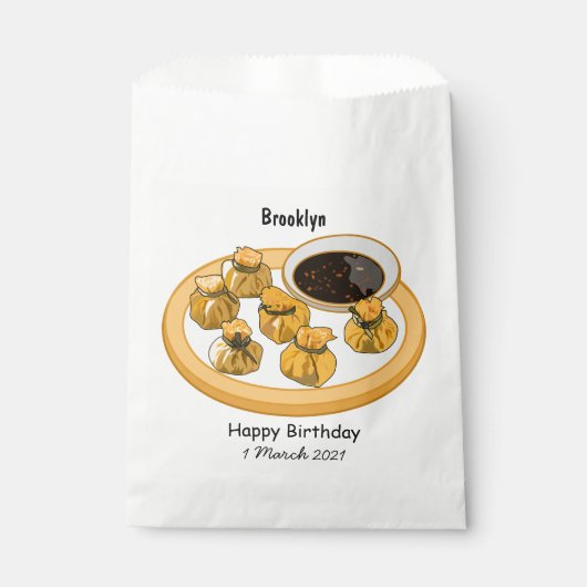 Thaise garnalen cartoon illustratie bedankzakje (Voorkant)