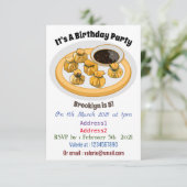 Thaise garnalen cartoon illustratie kaart (Staand voorkant)