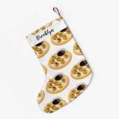 Thaise garnalen cartoon illustratie kleine kerstsok (Achterkant (Hangend))