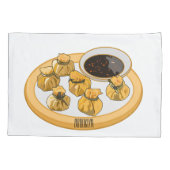 Thaise garnalen cartoon illustratie kussensloop (Achterkant)