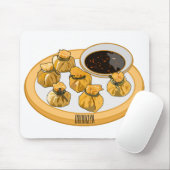 Thaise garnalen cartoon illustratie muismat (Met muis)