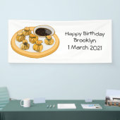 Thaise garnalen cartoon illustratie spandoek (Beurs)