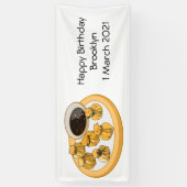 Thaise garnalen cartoon illustratie spandoek (Verticaal)