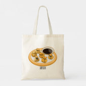 Thaise garnalen cartoon illustratie tote bag (Achterkant)