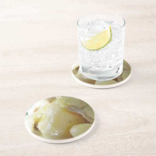 Thaise Gele Curry [แกงกะหรี่] .. Aziatisch straatv Zandsteen Onderzetter (Zijkant)