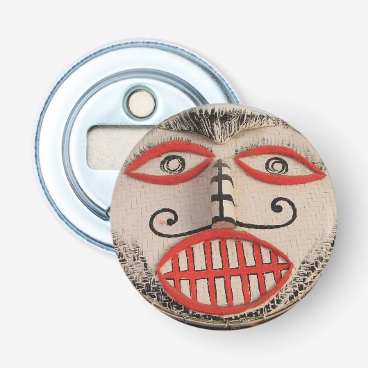 Thaise Gezichtsmasker, Phi Ta Khon Masker Festival Button Flesopener (Voorkant)