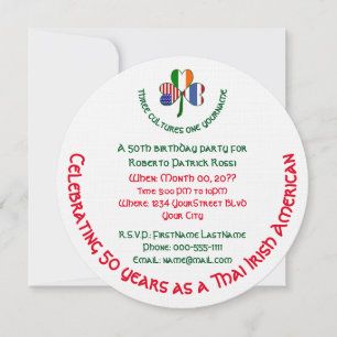 Thaise Ierse Amerikaanse Shamrock Verjaardag Kaart