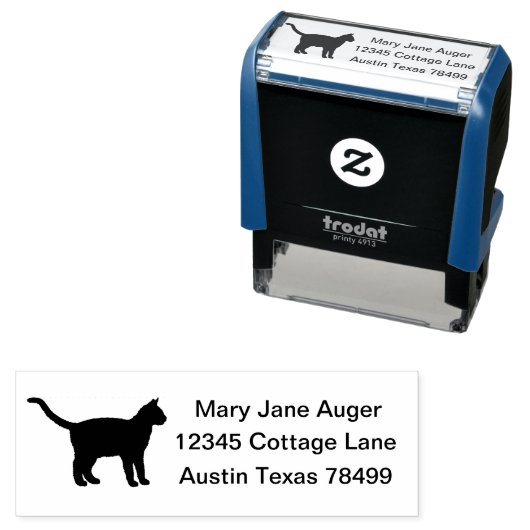 Thaise kat gepersonaliseerd zelfinktende stempel (In situ)