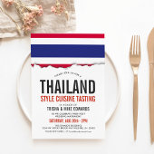 Thaise keuken | Party Flag Witte Uitnodiging