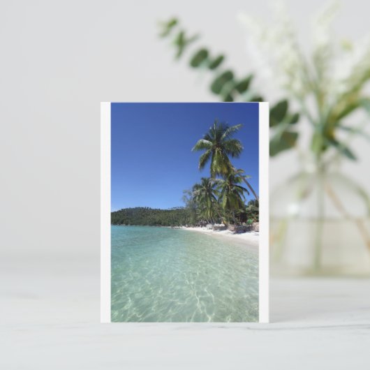 Thaise kust van het tropisch eilandparadijs briefkaart (Staand voorkant)