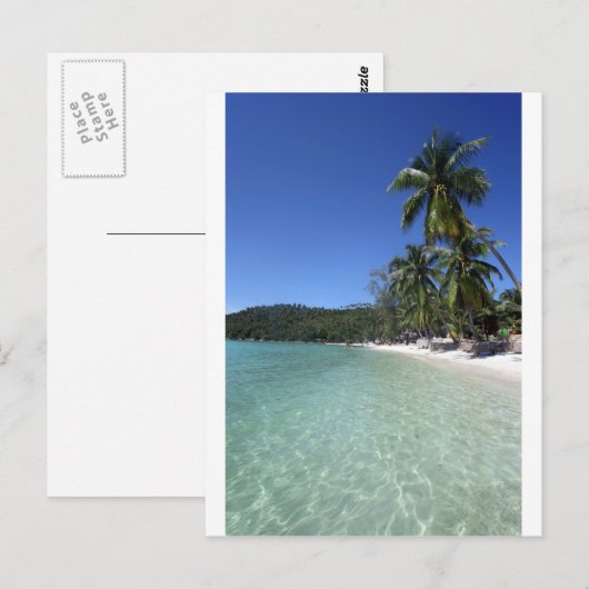 Thaise kust van het tropisch eilandparadijs briefkaart (Voorkant / Achterkant)