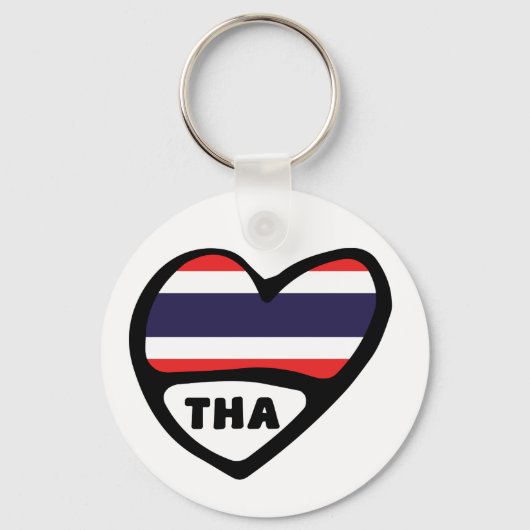 Thaise landcode Marktharttoetsenbord, THA Sleutelhanger (Voorkant)