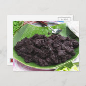 Thaise Lao Zwarte Kleverige Rijst [de Dam van Khao Briefkaart (Voorkant / Achterkant)