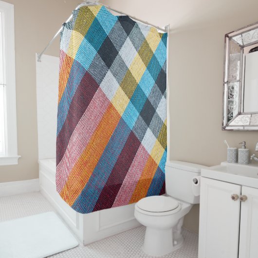 Thaise lendendoek: close-up weefsel textuur. douchegordijn (In situ)