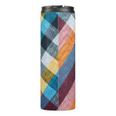 Thaise lendendoek: close-up weefsel textuur. thermosbeker (Achterkant)