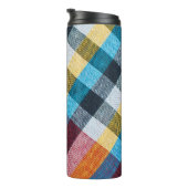 Thaise lendendoek: close-up weefsel textuur. thermosbeker (Geroteerd rechts)