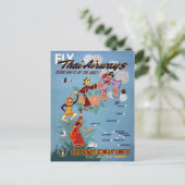 Thaise  luchtreisposter teruggezet briefkaart (Staand voorkant)