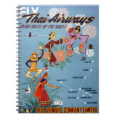 Thaise  luchtreisposter teruggezet notitieboek (Voorkant)