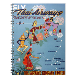 Thaise  luchtreisposter teruggezet notitieboek